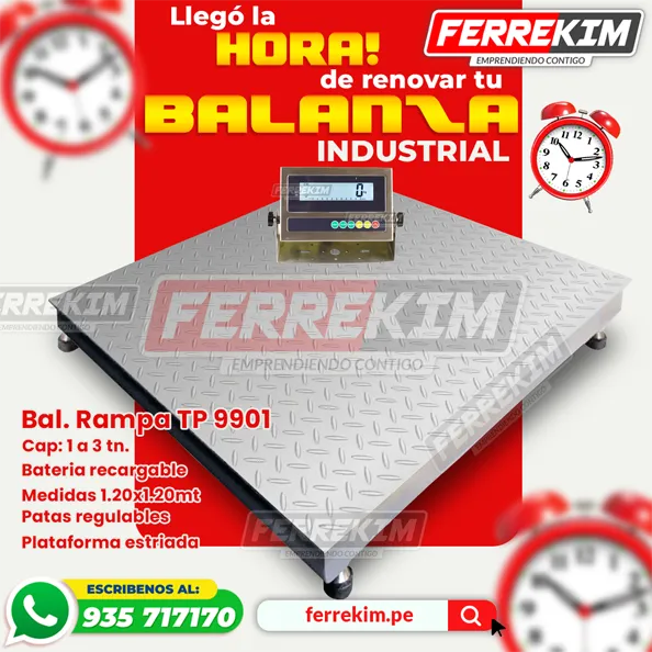 promociones ofertas balanzas electronicas ferrekim - balanza-digital-de-rampa-piso-TP9901-de-3-toneladas