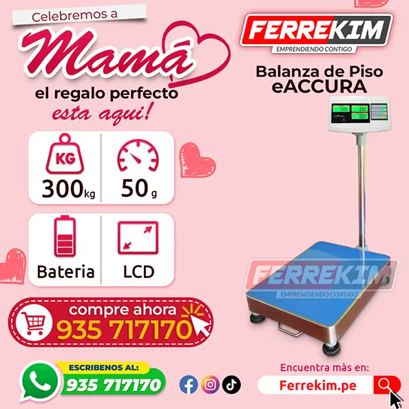 DIA DE LA MADRE BALANZA ORIGINAL EACCURA TRES pantallas DE 300 KG