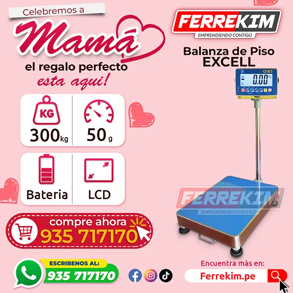DIA DE LA MADRE BALANZA ORIGINAL EXCELL QWS UNA pantallas DE 300 KG