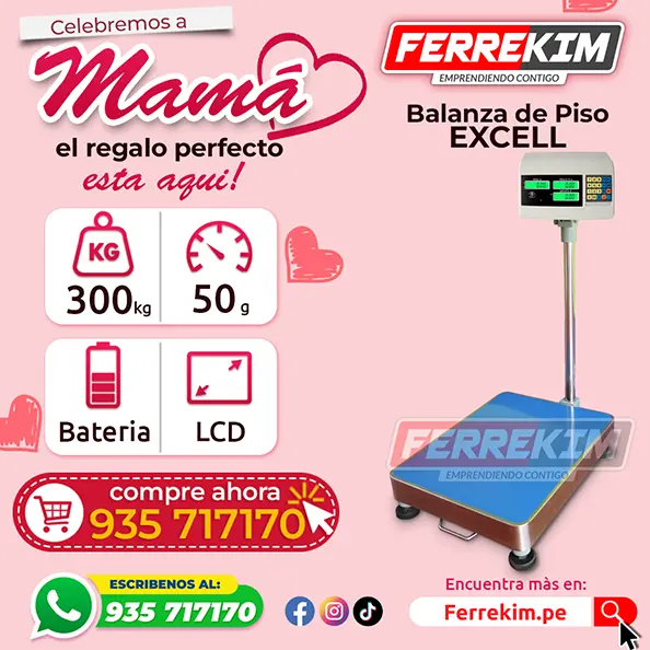 DIA DE LA MADRE BALANZA ORIGINAL EXCELL TRES pantallas DE 300 KG
