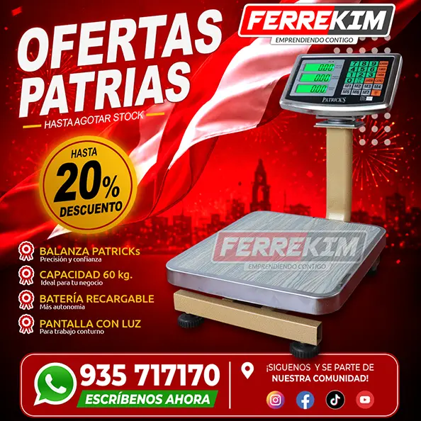 BALANZA DIGITAL para tienda patricks de 60 kilos